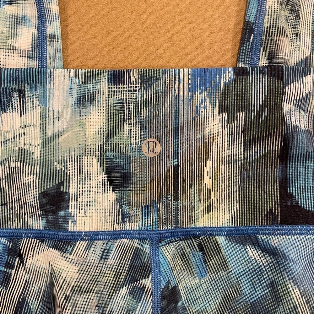 Lululemon Wunder Under Crop Hi-Rise 21” Sun Dazed Multi Blue Size 4 - Picture 6 of 10